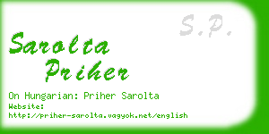 sarolta priher business card